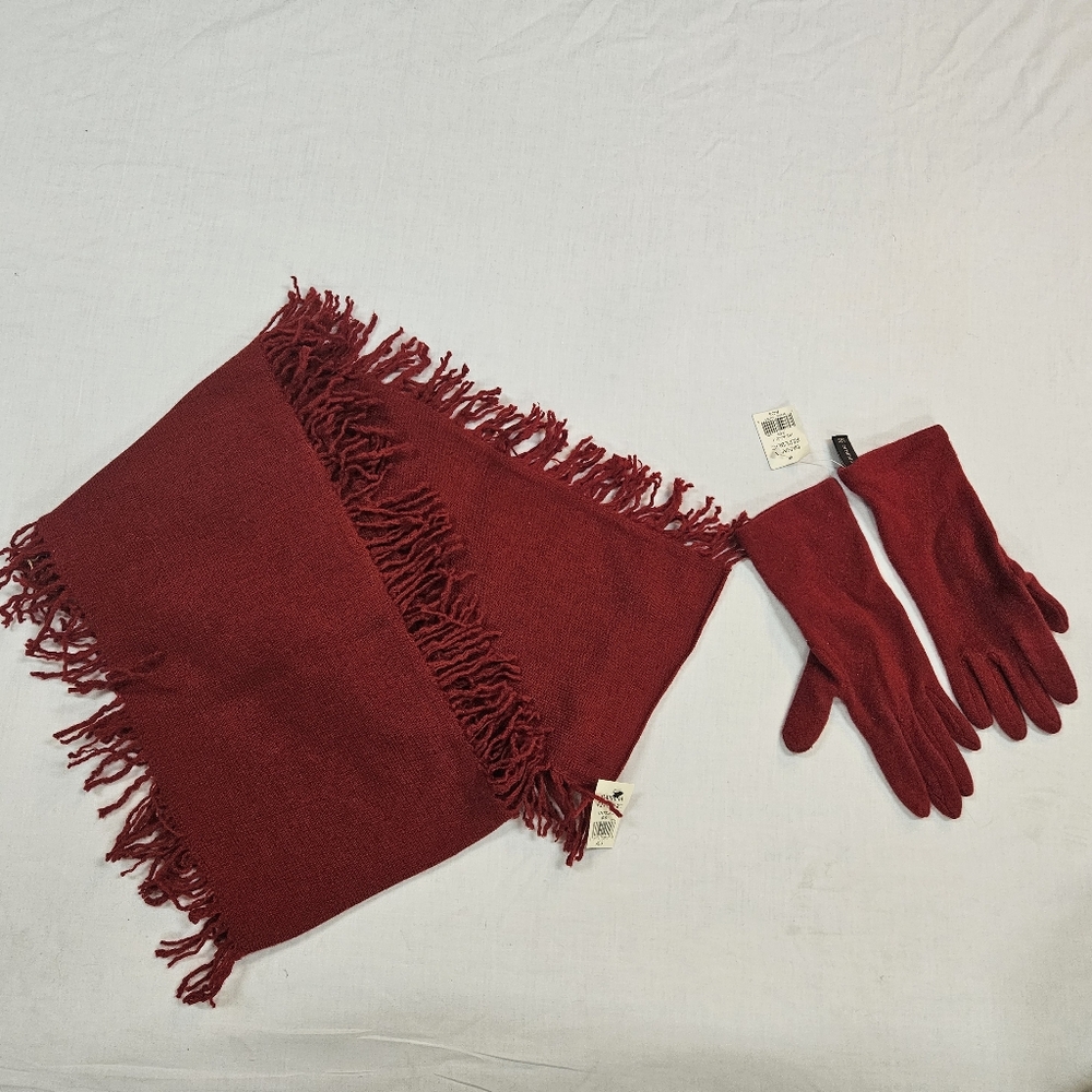NWT Ladies Banana Republic Scarf And Glove Set